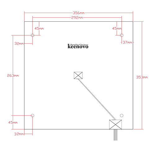 Keenovo Custom Designed and Manufactured Silicone Heater for Creality K2 Plus 3D Printer